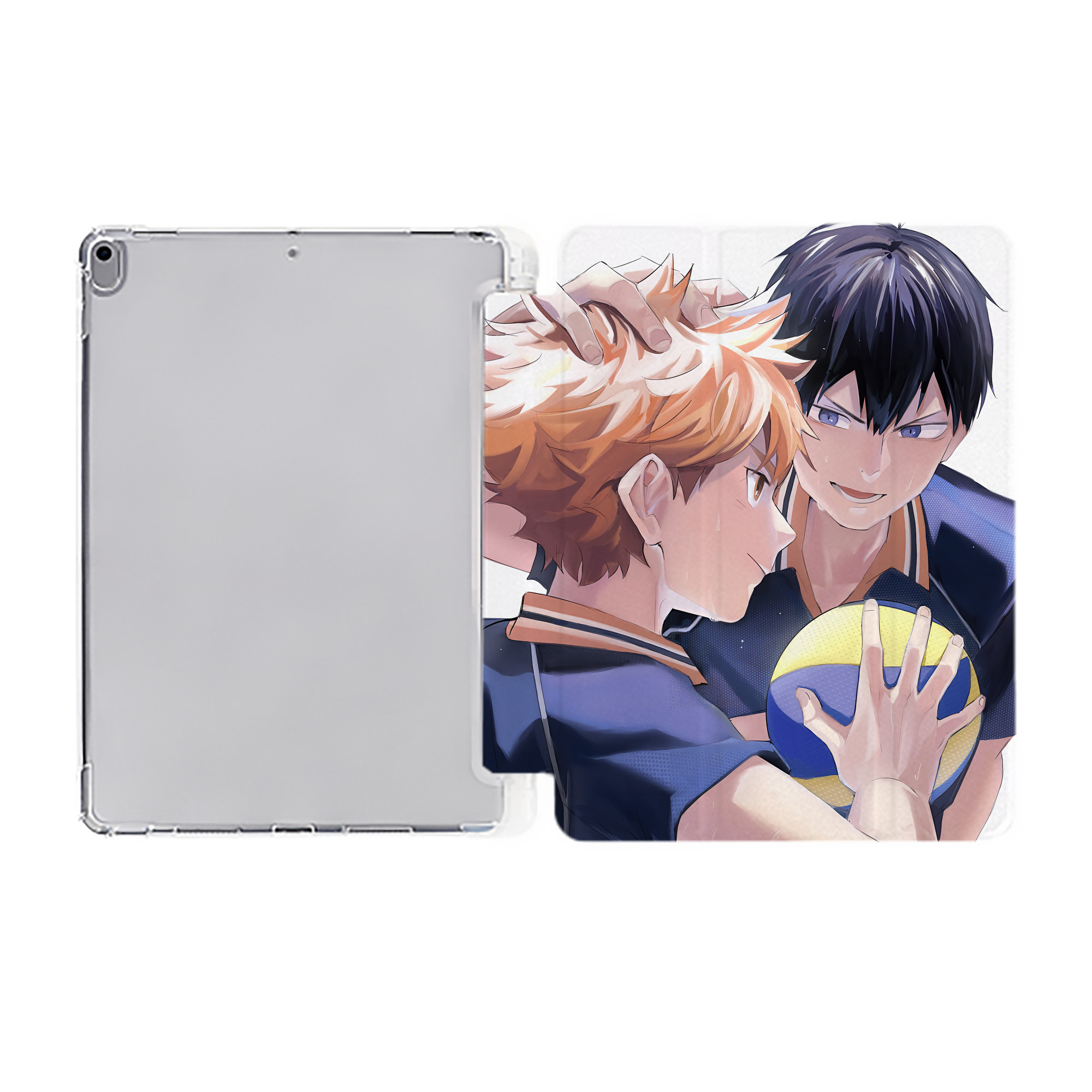 （画像用） ハイキュー!! Haikyu!! IPad ケース ペン収納付き 三つ折りスタンド PUレザー×シリコン 対応機種9.5/10.5/10.9インチ